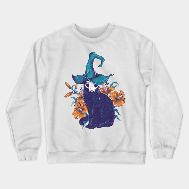 Spooky Cat Crewneck Sweatshirt by Jess Adams